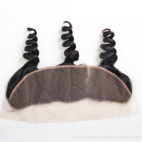 Wholesale Brazilian Hair 13*4 frontal Cuticle Aligned Virgin loose wave Human Hair Brazilian loose wave remy hair extension